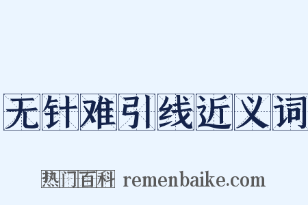 无针难引线近义词是什么意思的图片